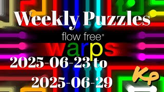 Flow Free Warps - Weekly Puzzles - Extreme Cornerless - 2025-06-23 to 29 - June 23rd to 29th 2025 screenshot 5