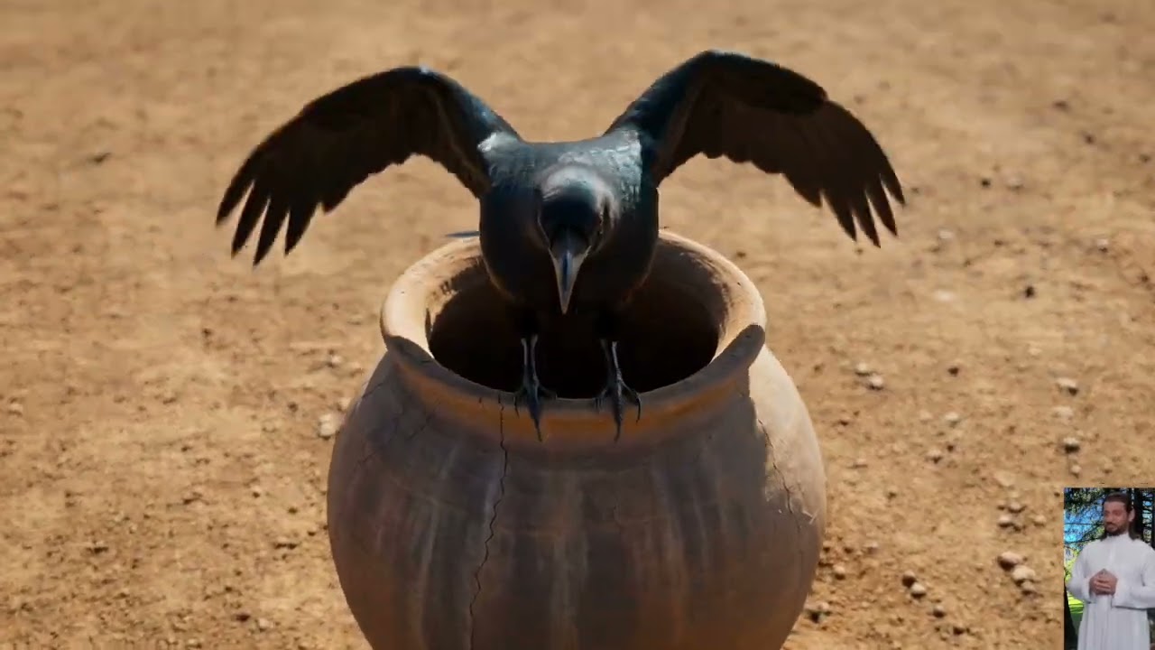 الغراب الذكي والجرّة | قصة أخلاقية ممتعة للأطفال برسوم متحركة ثلاثية الأبعاد