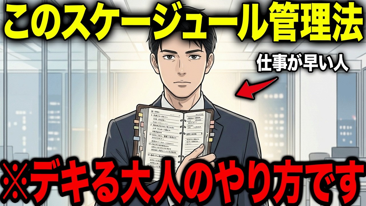 【アニメ】※今すぐ見て下さい...「スケジュール管理」ができる人が手帳に絶対書いている3つのこと