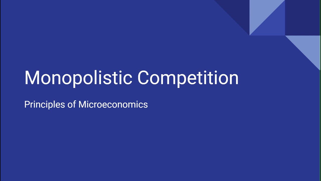 10.1 - Monopolistic Competition - YouTube