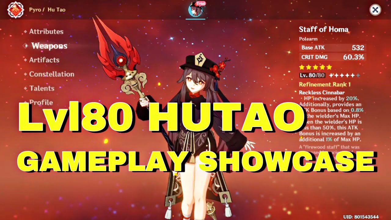 Hu Tao C0 & The Catch R5 Damage Showcase Gameplay - Best F2P Weapons For  Hutao - BiliBili