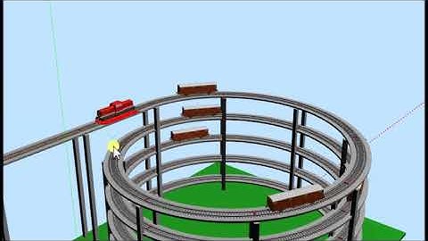SCARM Model Trains Simulator - Gravity simulation