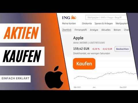 Aktien kaufen mit ING Depot; Apple Aktie - Anleitung, Gebühren, Handelsplätze, Orderarten