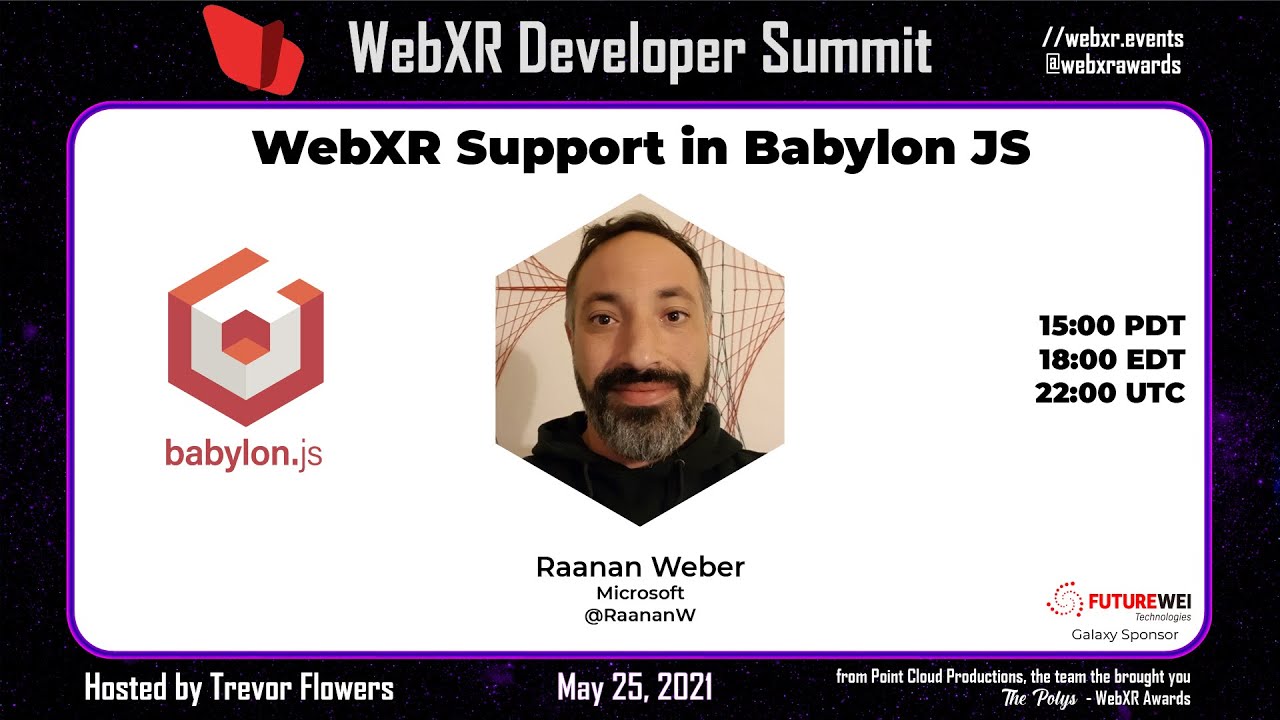 WebXR Developer Summit 18 of 24 BabylonJS and WebXR Raanan Weber - YouTube