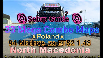 ★ETS2 1.43 33 Mega  Combo Mapa ★ ETS2 1.43 sa Promods,EAA,Rusmap,ROEX,Poland★Setup Guide★