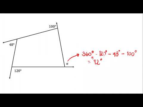 Video: ¿Cuál es la suma de los ángulos exteriores de un cuadrilátero?