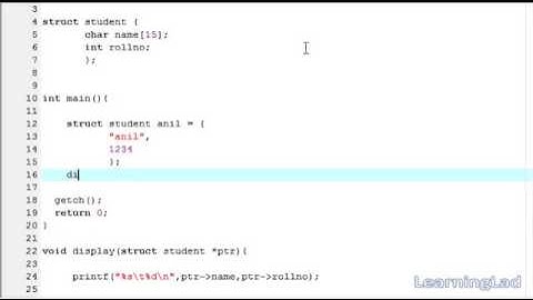 55   Passing Structure to a Function by Reference in C Programming Video Tutorial