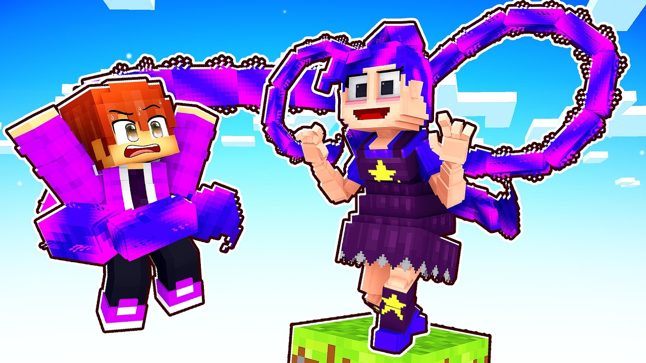 PRESO em APENAS UM BLOCO com a LILY LOVE BRAIDS no Minecraft
