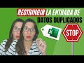 ⛔ Restringir el ingreso de datos DUPLICADOS en EXCEL, sin Macros.