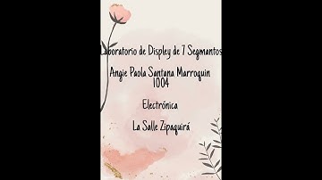 Laboratorio con Displey de 7 segmentos | Electrónica
