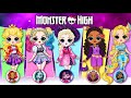 Disney princess harley quinn  peach become monster high g3  30 diy arts  paper crafts