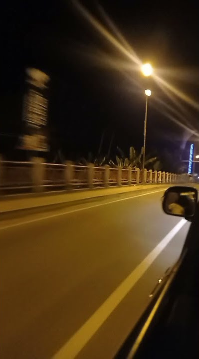 Story Wa dalam mobil melintasi jembatan Kabupaten Aceh Utara di malam hari