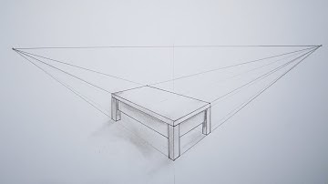 how to draw a simple table in 2 point perspective
