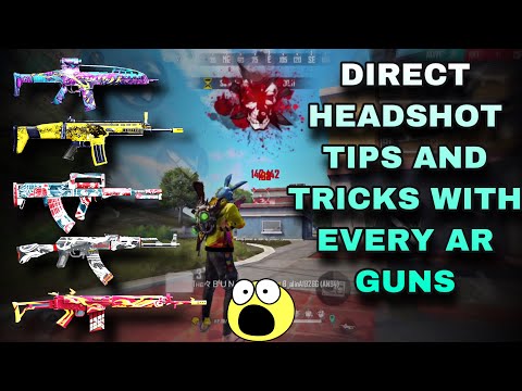 Headshot Trick With Every Ar Gun | Scar Ak Xm8 Groza M4A1 M14 Direct Headshot Trick