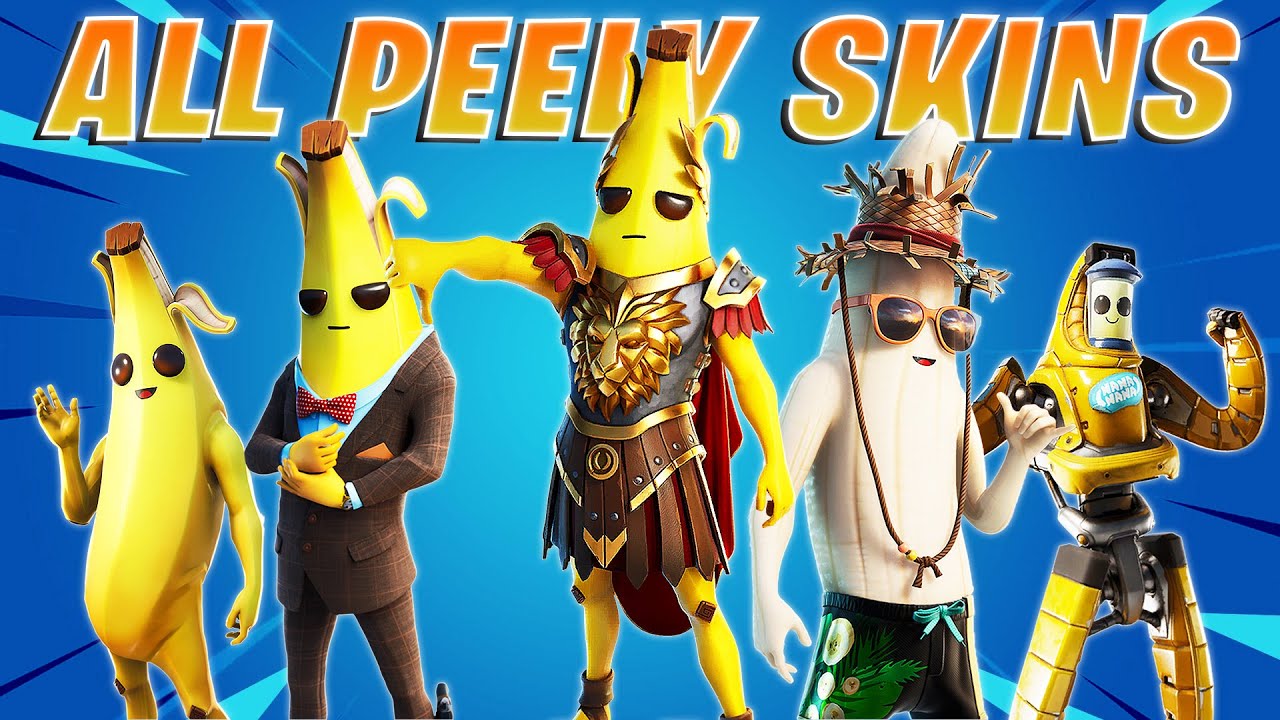 All Peely Skins Every Peely Outfit Fortnite Battle Royale Youtube 