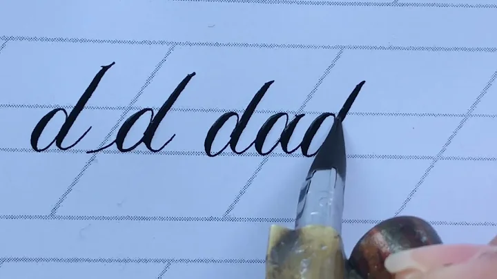 Copperplate Calligraphy lower case d