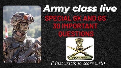 Army Solved Paper 2021 / Important 30 Questions #gk #gs