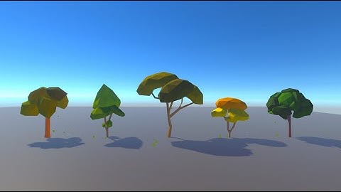 Low Poly Trees & Leaves Unity Asset Pack