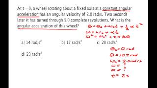 Rotational Kinematics Problem