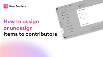 How to assign or unassign items to contributors
