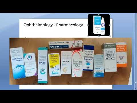 Ophthalmology Common medication medicines prescribed drugs eye drops pharmacology