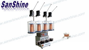 Frontal four spindles automatic coil winding machine (SS864 winds water small pump coils)