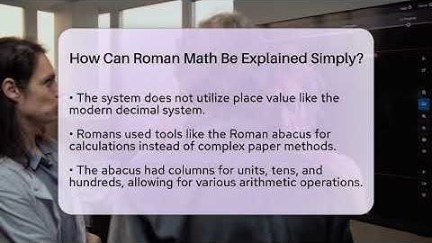 How Can Roman Math Be Explained Simply? - Science Through Time