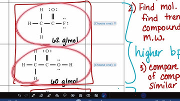 ALEKS: Predicting the relative boiling points of pure substances