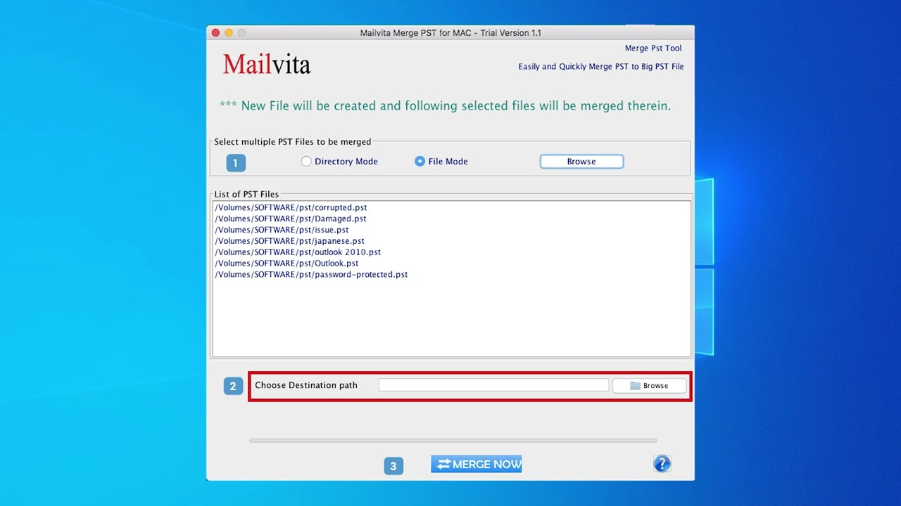 ⁣Merge PST for Mac to Combine Multiple Outlook PST | Mailvita Software