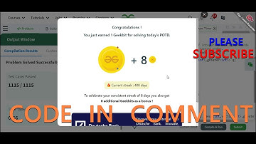GFG POTD 30/09/2024 IN C++ MOST IMPORTANT INFORMATION | CODE IN COMMENT #geeksforgeeks #gfg #potd