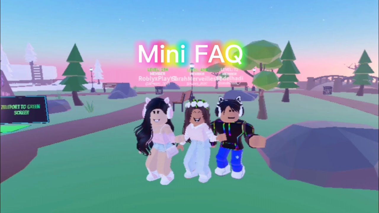 Mini *FAQ* Pour les 9k // Roblox trend - YouTube