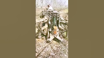 The process of stump uprooting - good machinery can do more with less