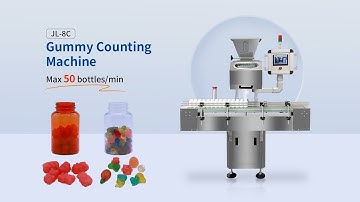 JL-8C Candy Gummy Counting Bottling Machine, JinLu Packing