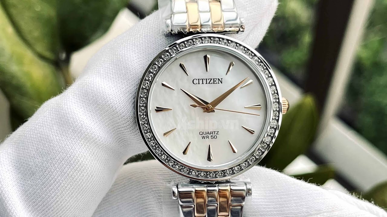 Xship.vn: Citizen Quartz Crystal Mother of Pearl Dial Ladies 