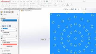 SOLIDWORKS  How to Create a Honeycomb Fill Pattern