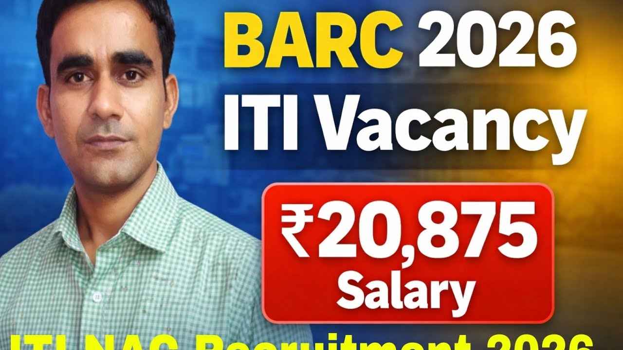 BARC ITI vacancy 2026|| BARC mumbai iti apprentice recruitment 2026|| BARC new vacancy 2026 for iti