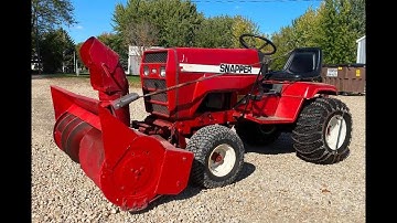 Snapper 1855 Tractor With Snow Blower and Mower Deck