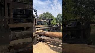 Sägegatter mit Dampfmaschine @Treckerdoktor