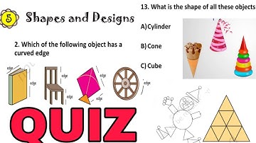 QUIZ (Test Yourself) / Shapes and design / Class 3 Maths / Chapter 5 / Worksheet Kendriya Vidyalaya