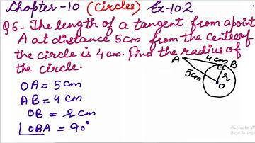 Exercise 10.2 Q6 Class 10 Chapter 10 (CIRCLES)