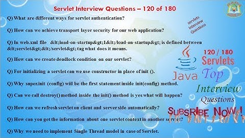 Servlet Interview Questions –  120 out of 180