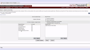 Mappings / Links Between Devices and Service Containers (Network Monitoring Software)