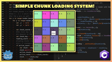 A Simple Chunk Handling System in Godot (C# and GDscripts).