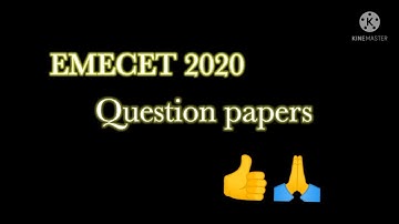 EAMCET 2020 Question papers