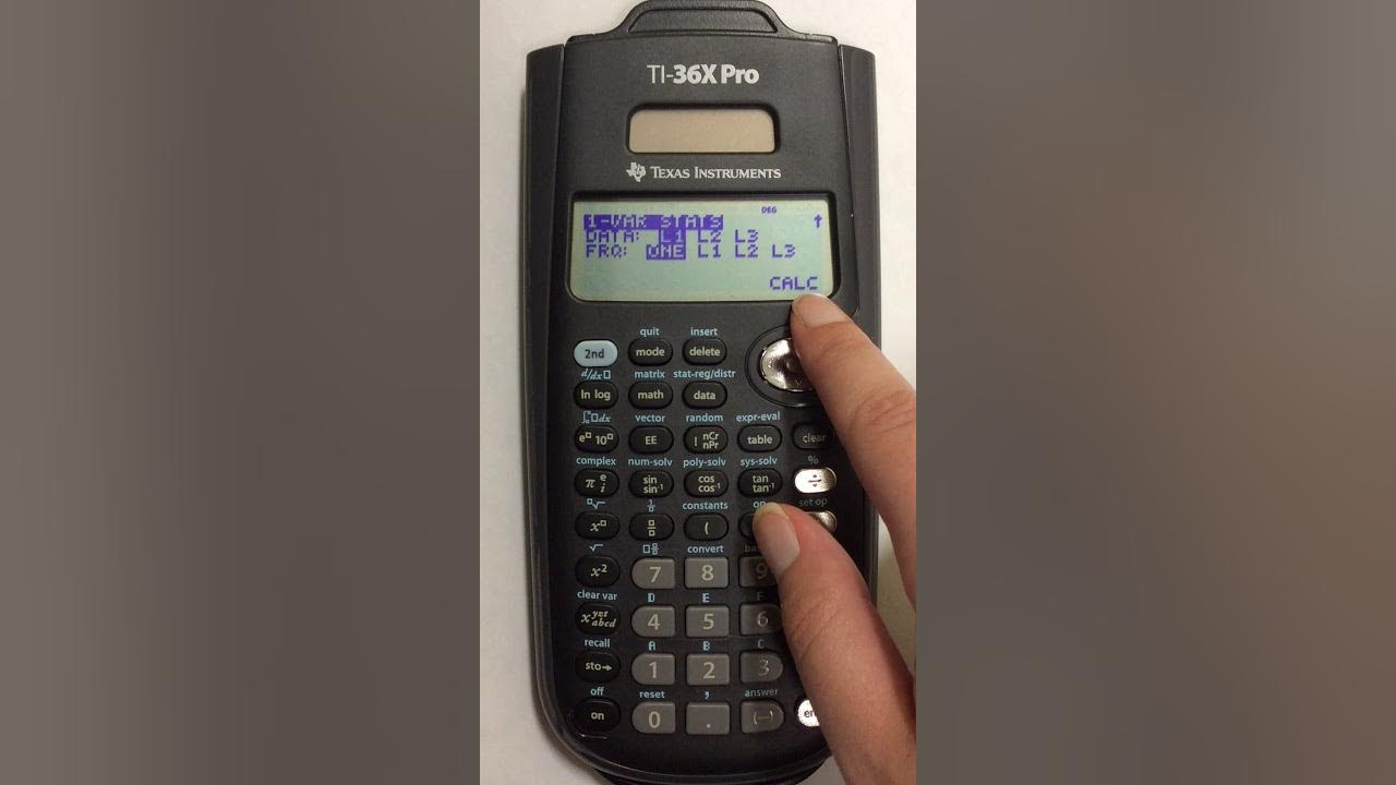 Finding Standard Deviation and Variance in TI 36X Pro Scientific