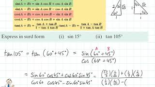 Trigonometry: Evaluating without calculator