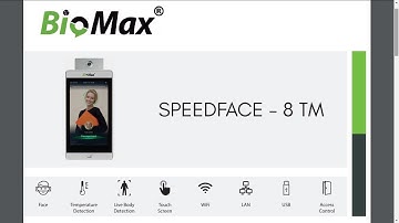 Biomax Speedface - 8 TM Facial Attendance And Access Control With Temperature Detection Device Video