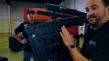 QSC L Class LA 108 Flown Line Array on lifts at Madonna Inn Expo Center