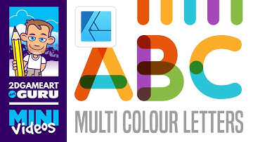 Affinity Designer Mini Tutorial - Create Multicolour Lettering using Lines and Layer Effects