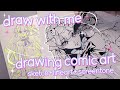 draw with me at night when you can't sleep・*☽ drawing comic art + no talking✰⋆